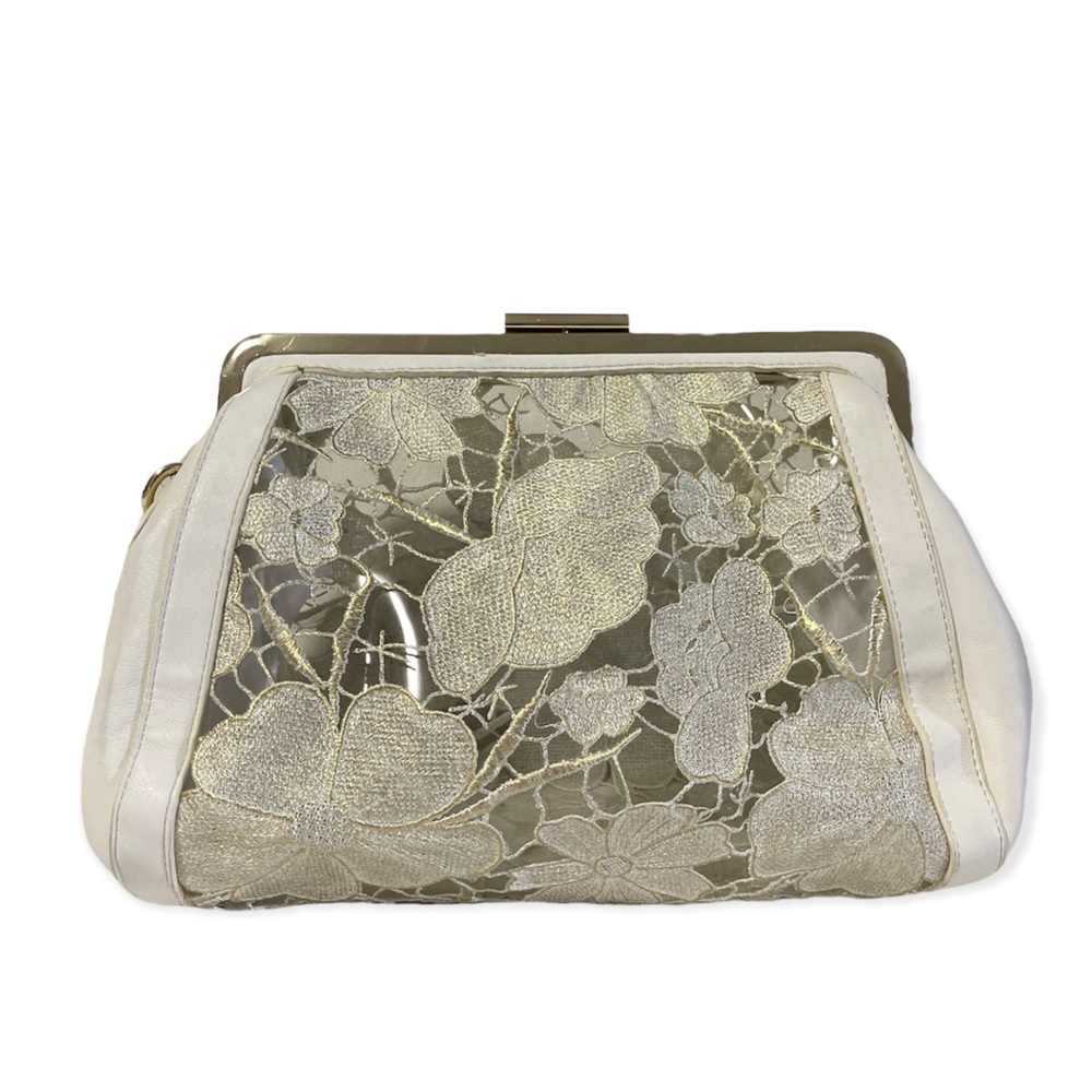 Floral Lace Clear Crossbody Bag